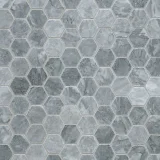 Tribeca Flatiron Gray 1 1/4″ Hexagon Mosaic Honed