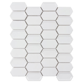 Fletcher White 11×13 Hex Mosaic