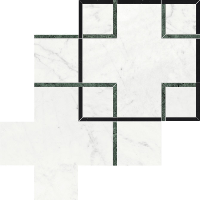 Waterjet Stone Mosaics Pine 11×11 Schema Mosaic Honed