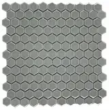 Mosaics Light Gray 1″ Hexagon Mosaic Gloss