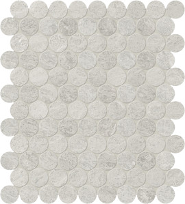 Anciano Grigio 1-1/4″ Penny Round Mosaic Honed