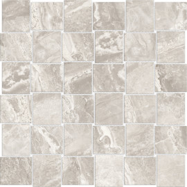 Caspar Argento 2×2 Basketweave Mosaic Matte