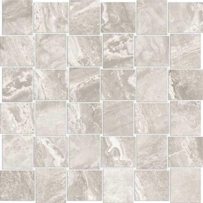 Caspar Argento 2×2 Basketweave Mosaic Matte