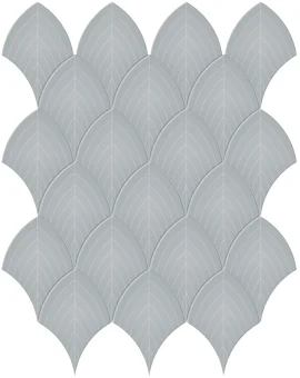 Nantucket Blue 11×13 Scallop Mosaic Glossy