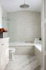 Polychrome PW1 with Silver Scraffito C 5x10. Designer: Kishani Perera Interior Design. Photographer: Joe Schmeltzer