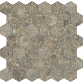 Velutto Ash 2″ Hex Mosaic Honed