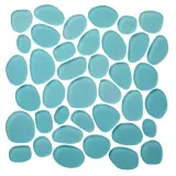 Beach Group Glass Azure 12×12 Spindrift Mosaic Matte