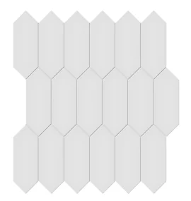 Nantucket Silver 2×5 Picket Mosaic Glossy Nantucket Silver 2×5 Picket Mosaic Glossy