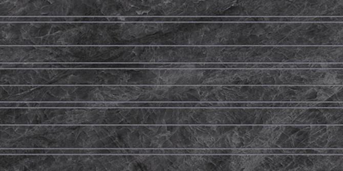 Beyond Taj Mahal Noir 12×24 Stripes Decorative Tile Silk Rectified