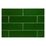 TrueTones Ceramics Lauren Green Crackle 2×8 Zelli Field Tile Crackle