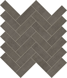 Fray Smoke 1×4 Herringbone Mosaic Matte
