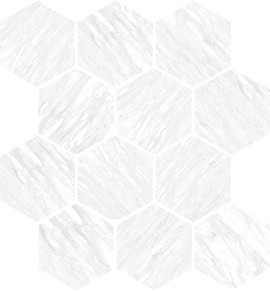 Marbles Volakas Silk 9×11 Hexagon Mosaic Matte