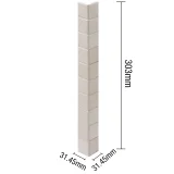 Ecocarat Vele Beige 1×1 External Corner Mosaic