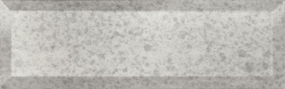 Obsidian Antique Silver Mirror Tile 3X9 Beveled
