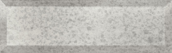 Obsidian Antique Silver Mirror Tile 3X9 Beveled