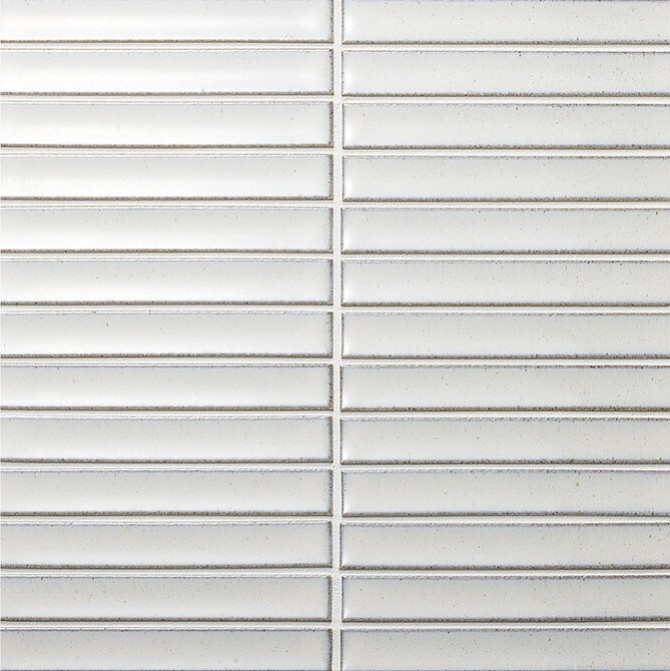 Yuki Border White 1/2×6 Mosaic