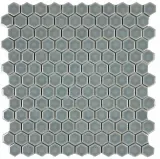 Mosaics Sage 1″ Hexagon Mosaic Gloss