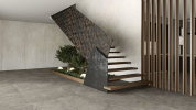 Untamed Ash 24x48, Flourish 48x110, Roam Deco 48x110 and White 48x110