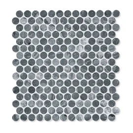 Mosaic Series Nebula 11×12 Penny Round Mosaic Honed