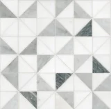 Olynthos Ready to Ship Bardigilio, Carrara, And Thassos Standard 13×13 Dalliance Mosaic Honed Olynthos Ready to Ship Bardigilio, Carrara, And Thassos Standard 13×13 Dalliance Mosaic Honed