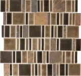 Midpark Mosaics Bark 13×13 Random Square Mosaic