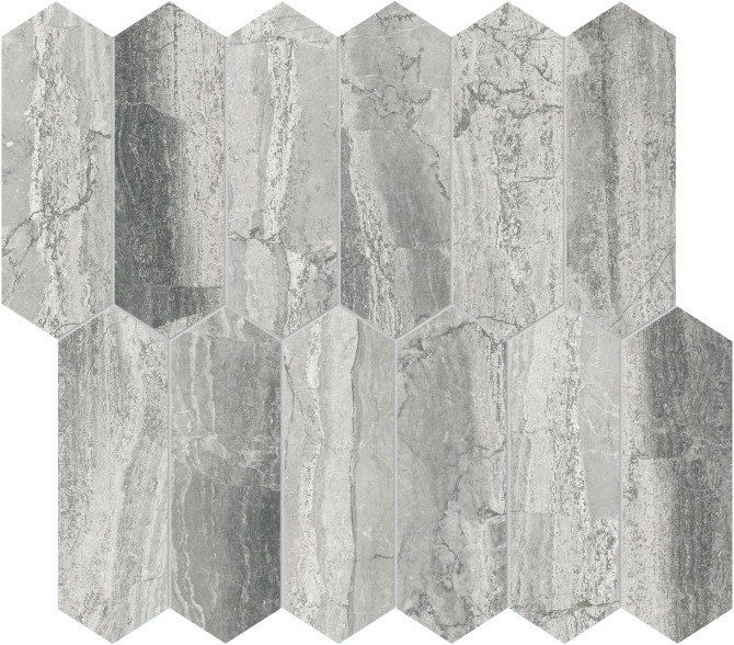 Volcana Notte 2×6 Picket Mosaic Poned