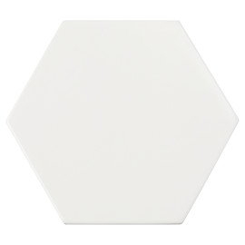 6th Avenue White 6″ Hexagon Mosaic