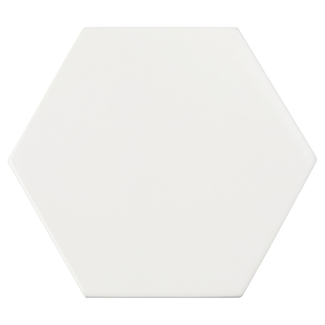 6th Avenue White 6″ Hexagon Mosaic