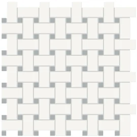 Nantucket Blue 12×12 Basketweave Mosaic Matte