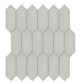 Nantucket Medium Gray 2×5 Picket Mosaic Glossy