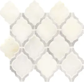 Candora Stone Vestal White Blend 12×12 Mini Arabeque Mosaic Polished Candora Stone Vestal White Blend 12×12 Mini Arabeque Mosaic Polished