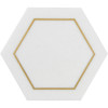 Ellington Cotton & Brass 5″ Savoy Decoratve Tile Honed