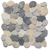 Random Series Multi Grey & Quartz Jg 12×12 Cobbles Mosaic Tumbled Random Series Multi Grey & Quartz Jg 12×12 Cobbles Mosaic Tumbled