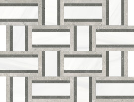 Waterjet Stone Mosaics Mist 12×15 Cesto Mosaic Honed