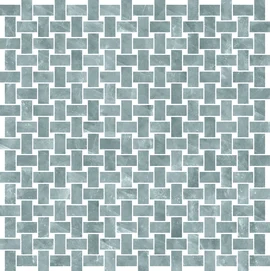 Bondi Blue 12×12 Basketweave Mosaic Satin