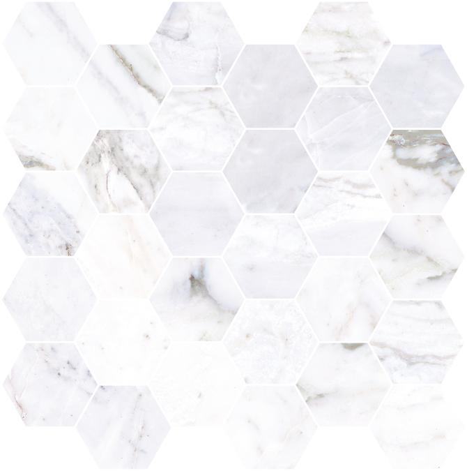 Nova 2″ Hexagon Mosaic Satin Rectified
