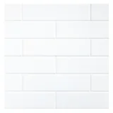 TrueTones Ceramics Light White Gloss 2×8 Field Tile Gloss