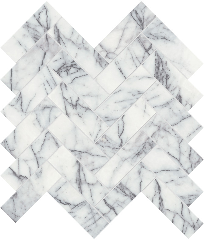 Lilac Volta 1×4 Herringbone Mosaic Honed