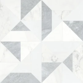 Waterjet Stone Mosaics Polar 16×16 Tria Mosaic Honed Waterjet Stone Mosaics Polar 16×16 Tria Mosaic Honed