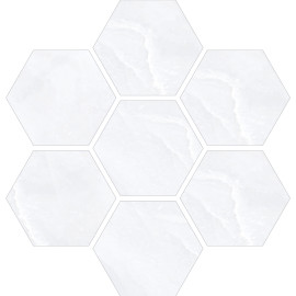 Nolita Bianco 12×11 Hexagon Mosaic Satin Rectified