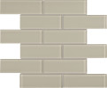 Bliss Element Glass Earth 2×6 Brick Mosaic
