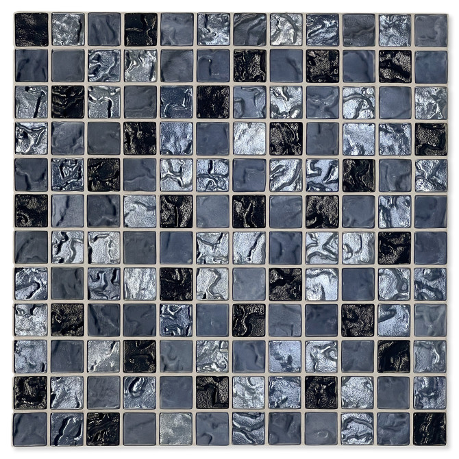 Lava Glass Obsidian Shine 1×1 Mosaic