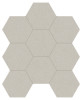 Serena Crater 4″ Hexagon Mosaic Organic Matte
