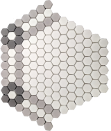 Cafe White Matte, Utaupia Matte, And Brown Matte 8×7 French Bistro Mosaic Matte