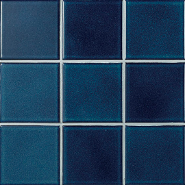 Biyusai Navy Blue 1×4 Corner Tile