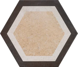 Tuscany Ivory 9×10 Modern Hexagon Decorative Tile Matte
