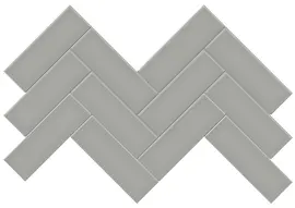 Nantucket Dark Gray 8×16 Herringbone Mosaic Glossy