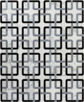 Jet Set Calacata 7×8 Poolside Mosaic Honed