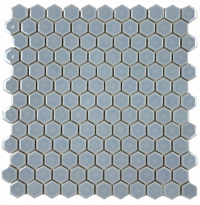 Virginia Tile Light Blue Hex Mosaic