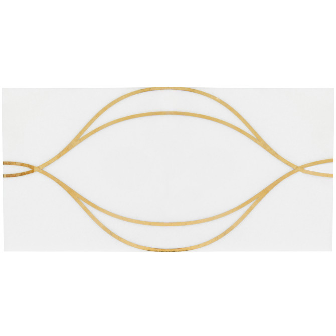 Ellington Cotton & Brass 6×13 Swing Decorative Tile Honed